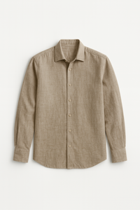 Beige Men’s Linen Shirt