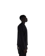 BLACK/CHARCOAL LONG SLEEVE TEE