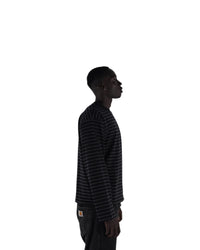 BLACK/CHARCOAL LONG SLEEVE TEE