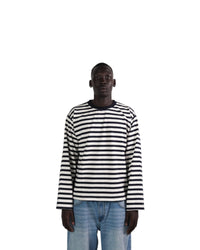 NAVY/WHITE LONG SLEEVE TEE