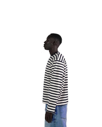 NAVY/WHITE LONG SLEEVE TEE