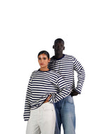 NAVY/WHITE LONG SLEEVE TEE