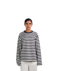 NAVY/WHITE LONG SLEEVE TEE