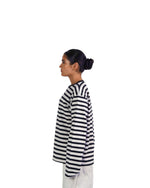 NAVY/WHITE LONG SLEEVE TEE