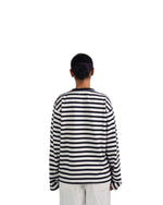 NAVY/WHITE LONG SLEEVE TEE