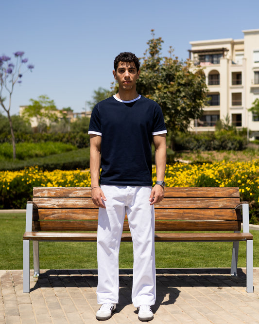Navy Ringer T-shirt