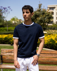 Navy Ringer T-shirt