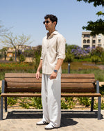 Slim Fit Beige Men’s Linen Shirt