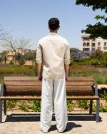Slim Fit Beige Men’s Linen Shirt